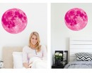 Full Moon Sticker, Glow in the Dark Moon Decal, Lunar Wall Sticker